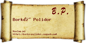 Borkó Polidor névjegykártya